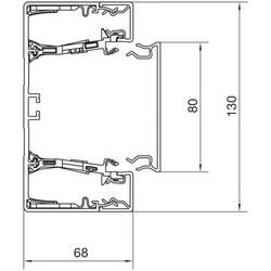 Hager BRN6513019016 parapetní lišta Spodní díl (d x š) 2000 mm x 130 mm 2 m bílá