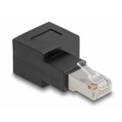 Delock RJ45 síťový adaptér Kabel [1x RJ45 zástrčka - 1x RJ45 zásuvka] 0 mm černá