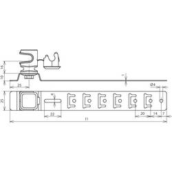 DEHN 204157 DLH US 8 H16 L335 BR GALCU Držák střešních kabelů 1 ks