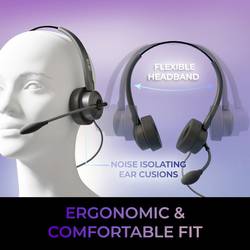 Adesso Xtream P7 AI Copilot Headset Headset otevřená (On Ear) kabelová stereo černá melírovaná headset Počítače
