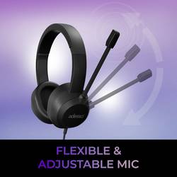 Adesso Xtream P7 AI Copilot Headset Headset otevřená (On Ear) kabelová stereo černá melírovaná headset Počítače