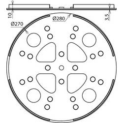 DEHN 102060 ULP KS D280 SW Plastová podložka 1 ks