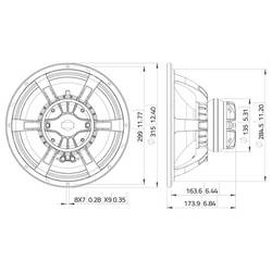 Lavoce CAN123.00TH 12 palec basový reproduktor 350 W 8 Ω