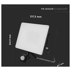 V-TAC VT-4949-FC 23848 venkovní LED reflektor Energetická třída (EEK2021): E (A - G) 50 W Barvy světla (LED svítidlo): neutrální bílá
