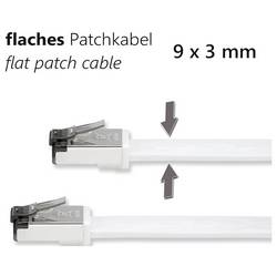 Maxtrack TI56-15L RJ45 síťové kabely, propojovací kabely CAT 8.1 U/FTP 15 m bílá plochý 1 ks