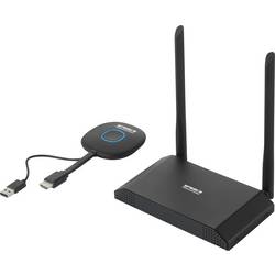 SpeaKa Professional SP-VShare Bezdrátový prezentační systém 4K UHD 4cestný multiprohlížeč, Digital Whiteboard-Funktion, Zabezpečený rádiový přenos,