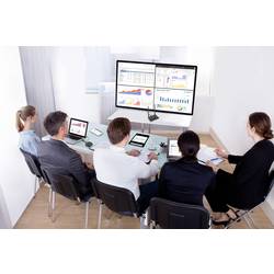 SpeaKa Professional SP-VShare Bezdrátový prezentační systém 4K UHD 4cestný multiprohlížeč, Digital Whiteboard-Funktion, Zabezpečený rádiový přenos,