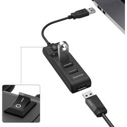 Hama 00200118 USB Hub 4 porty USB-A USB 2.0 480 MBit/s černá