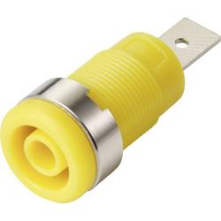 TRU COMPONENTS MP-32 gelb bezpečnostní vestavná zásuvka 4 mm zásuvka, rovná Ø pin: 4 mm žlutá 1 ks Bulk