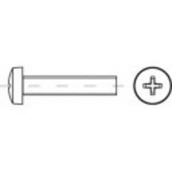 TOOLCRAFT 145854 čočkový šroub M3 12 mm křížová drážka Philips DIN 7985 ocel 2000 ks