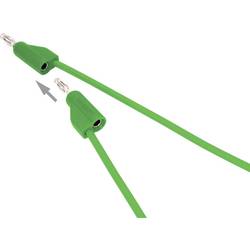 VOLTCRAFT MSB-300 měřicí kabel lamelová zástrčka 4 mm silikon 0.75 m zelená 1 ks