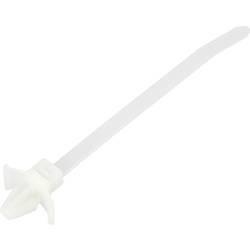 TRU COMPONENTS TC-13030680, TC-WM-100-4.8-N, stahovací pásky, 4.8 mm, 100 mm, přírodní, s křídlovým uzávěrem, chemická odolnost, 100 ks