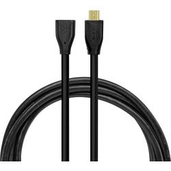 LogiLink USB kabel USB 2.0 USB Micro-B zástrčka, USB Micro-B zásuvka 1.00 m černá s prodlužovacím kabelem CU0121