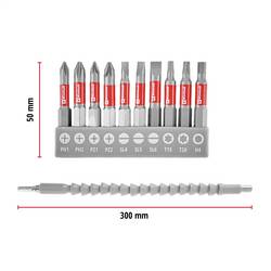 Einhell 133115 sada bitů, 11dílná, plochý, PH, PZ, profil T, inbus, šestiúhelník, 1/4