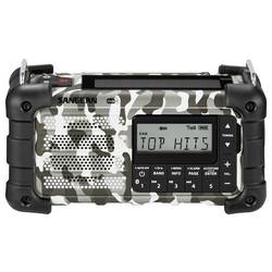 Sangean MMR-99 DAB+ Camo A500555 Nouzové rádio, DAB+, FM, AUX, USB, Bluetooth, Solární panel, Ruční klika, s USB nabíječkou, Arctic Camo