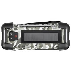 Sangean MMR-99 DAB+ Camo A500555 Nouzové rádio, DAB+, FM, AUX, USB, Bluetooth, Solární panel, Ruční klika, s USB nabíječkou, Arctic Camo