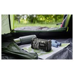Sangean MMR-99 DAB+ Camo A500555 Nouzové rádio, DAB+, FM, AUX, USB, Bluetooth, Solární panel, Ruční klika, s USB nabíječkou, Arctic Camo