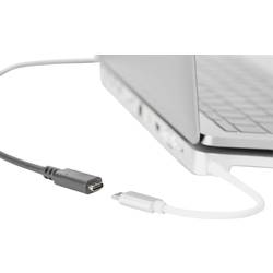 Digitus USB kabel USB 3.2 Gen1 USB-C ® zástrčka, USB-C ® zásuvka 0.70 m černá oboustranně zapojitelná zástrčka AK-300210-007-S