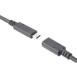 Digitus USB kabel USB 3.2 Gen1 USB-C ® zástrčka, USB-C ® zásuvka 0.70 m černá oboustranně zapojitelná zástrčka AK-300210-007-S