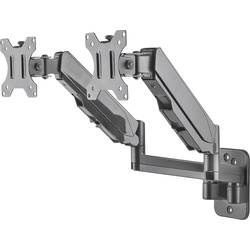 Manhattan 461627 držák na zeď pro monitor 2 Displej: (s) 43,2 cm (17) - 81,3 cm (32) černá otočný, nastavitelná výška, naklápěcí, nakláněcí