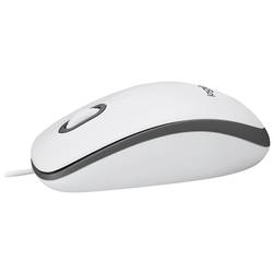 Logitech M100 optická myš, přenos kabelový, 3 tlačítko, 1000 dpi, bílá