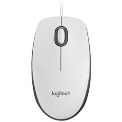 Logitech M100 optická myš, přenos kabelový, 3 tlačítko, 1000 dpi, bílá