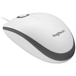 Logitech M100 optická myš, přenos kabelový, 3 tlačítko, 1000 dpi, bílá