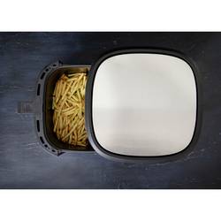 Gastronoma 18290007 horkovzdušná fritéza 8 l 1 800 W ochrana proti přehřátí, s displejem, nepřilnavý povlak, Cool touch pouzdro, bez BPA černá, stříbrná
