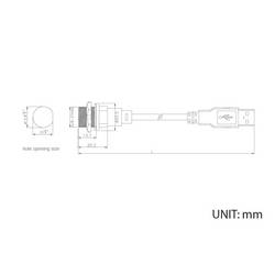 TRU COMPONENTS TC-E10T-FT3-PWF/MU3-NWA-0.5PV-S TC-13543604 USB konektor 0.5 m, 1 ks
