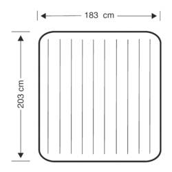 Intex 64755 DuraBeam Classic King Nafukovací postel (d x š x v) 203 x 183 x 25 cm