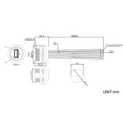TRU COMPONENTS TC-E13T-FU2-PWF-0.1PV TC-13543556 USB konektor 0.1 m, 1 ks