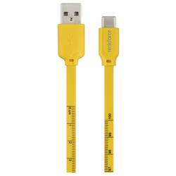 Renkforce USB kabel USB 2.0 USB-C ® zástrčka, USB-A zástrčka 1.00 m žlutá Rozměr potisku (metrický) RF-6721076