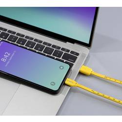 Renkforce USB kabel USB 2.0 USB-C ® zástrčka, USB-A zástrčka 1.00 m žlutá Rozměr potisku (metrický) RF-6721076