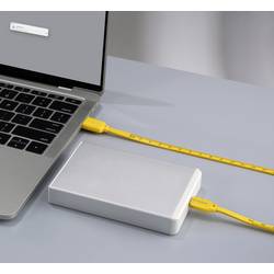 Renkforce USB kabel USB 2.0 USB-C ® zástrčka, USB-A zástrčka 1.00 m žlutá Rozměr potisku (metrický) RF-6721076