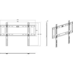 SpeaKa Professional Wall StaRR TV držák na zeď 81,3 cm (32) - 152,4 cm (60) pevný integrovaná vodováha, Menší vzdálenost od stěny