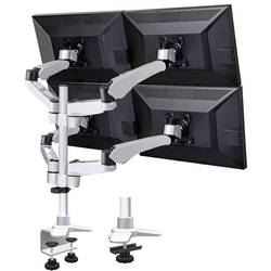 SpeaKa Professional držák na stůl pro monitor SP-3957076 Flex 4 Displej: (s) 25,4 cm (10) - 68,6 cm (27) černá, stříbrná nastavitelná výška, naklápěcí,