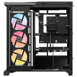 Corsair FRAME 4500X RS ARGB midi tower PC skříň černá boční okno, s větracími drážkami, integrované osvětlení, prachový filtr