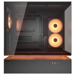 Cougar CFV235 midi tower PC skříň černá 3 předinstalované ventilátory, integrované osvětlení, boční okno, prachový filtr