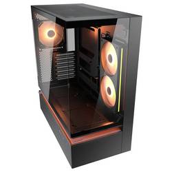 Cougar CFV235 midi tower PC skříň černá 3 předinstalované ventilátory, integrované osvětlení, boční okno, prachový filtr