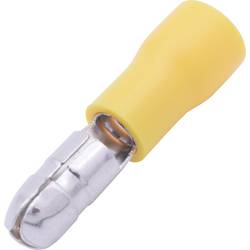 TRU COMPONENTS T1904C121 kulatý faston 4 mm² 6 mm² částečná izolace žlutá 15 ks