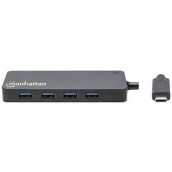 Manhattan 168410 USB Hub 7 portů USB-A USB 3.0 5 GBit/s černá 168410