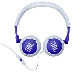 JBL Junior 320 sluchátka otevřená (On Ear) kabelová modrá složitelná