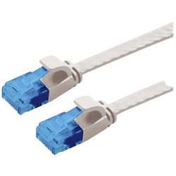 Value 21.99.2013 RJ45 síťové kabely, propojovací kabely CAT 6A U/UTP 3.00 m šedá nestíněný, plochý, pozlacené kontakty 1 ks