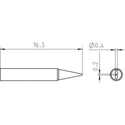 Weller RTP 004 S MS pájecí hrot dlátový Velikost hrotů 0.4 mm Délka hrotů 16.3 mm Obsah 1 ks