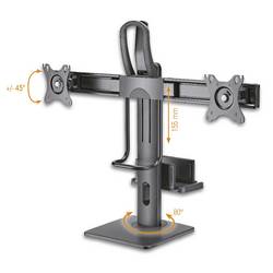 My Wall HL61L držák monitoru 2 Displej: (s) 43,2 cm (17) - 68,6 cm (27) černá otočný, naklápěcí, nastavitelná výška