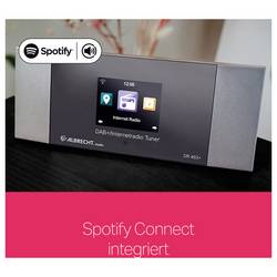 Albrecht DR 463+ 27463 adaptér internetového rádia, DAB+, internet, FM, Wi-Fi, vč. dálkového ovládání, Spotify, antracitová