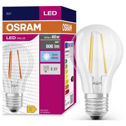 OSRAM HOMELIGHTING AC45208 LED Energetická třída (EEK2021) E (A - G) E27 klasická žárovka 6.5 W = 60 W studená bílá (Ø x v) 60 mm x 105 mm nestmívatelné 1 ks