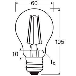 OSRAM HOMELIGHTING AC45208 LED Energetická třída (EEK2021) E (A - G) E27 klasická žárovka 6.5 W = 60 W studená bílá (Ø x v) 60 mm x 105 mm nestmívatelné 1 ks