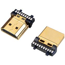 Lyndahl LKHDMICON19 HDMI konektor zástrčka Pólů: 19 zlatá 1 ks Piece
