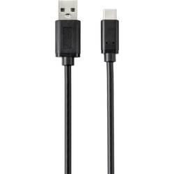 Renkforce USB kabel USB 2.0 USB-C ® zástrčka, USB-A zástrčka 2.00 m černá s antimikrobiálním povrchem RF-4695144